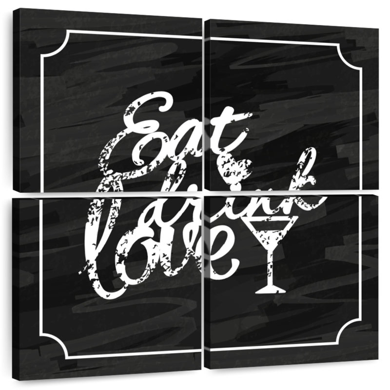 Tergel Eat Drink Love, 74" H x 74" W