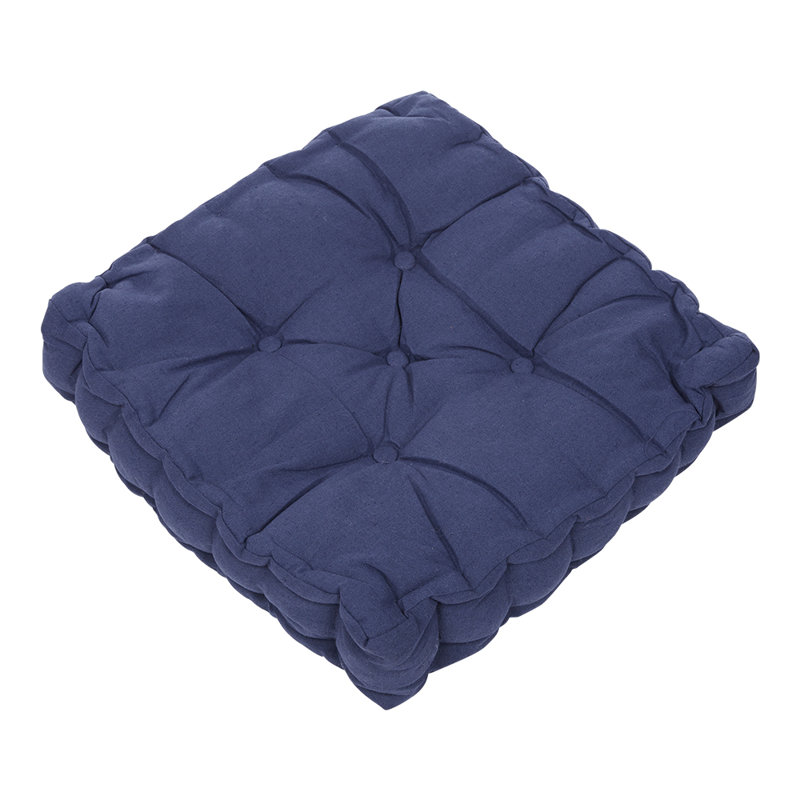 Square Chair Cushion with Handle, Blue
