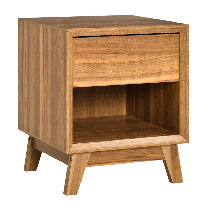 40cm W Engineered Wood Bedside Table
