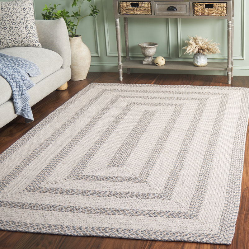 Braided 821 Area Rug In Ivory / Grey, Rectangle 5' x 8'