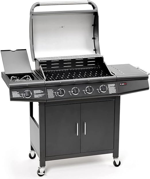 COSMOGRILL Deluxe 4+1 Gas Burner Grill Barbecue incl. Side Burner