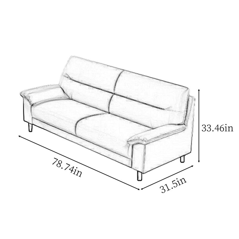 Kerak Faux Leather Living Room Set