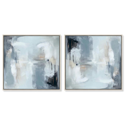 «Moonlit Veil I Set Canvas Minimalisme Abstract» par Art Remedy