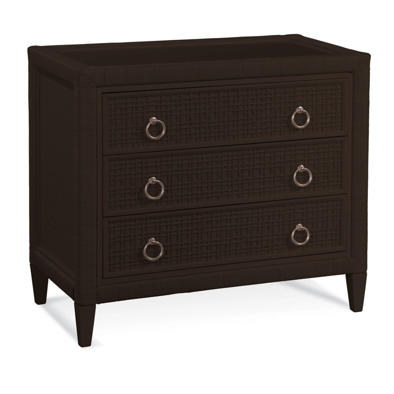 Monterey 3 Drawer 36" W Dresser, Brass, No, Java