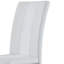 Chaise de salle à manger blanche de 4 pièces - tissu, pieds en métal, sièges rembourrés, finition polie, rectangulaire