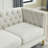 Luxurious Velvet Sofa for Living Room with Button Tufting and Metal Legs-445427390-445427384