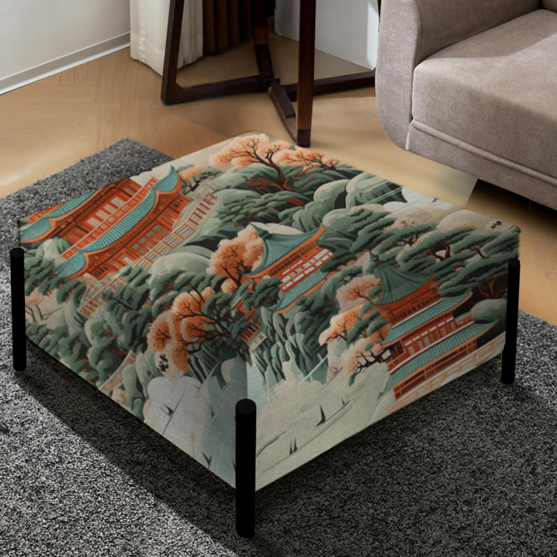 Pagoda Inspirations - Grand repose-pieds carré chinois