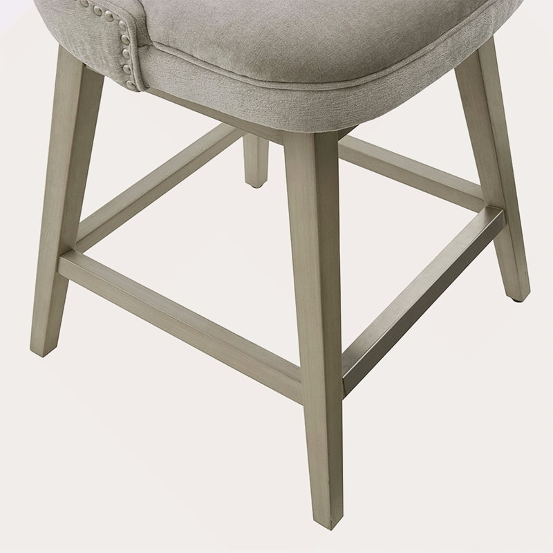 25.75" Swivel Counter Stool, Brown;Gray
