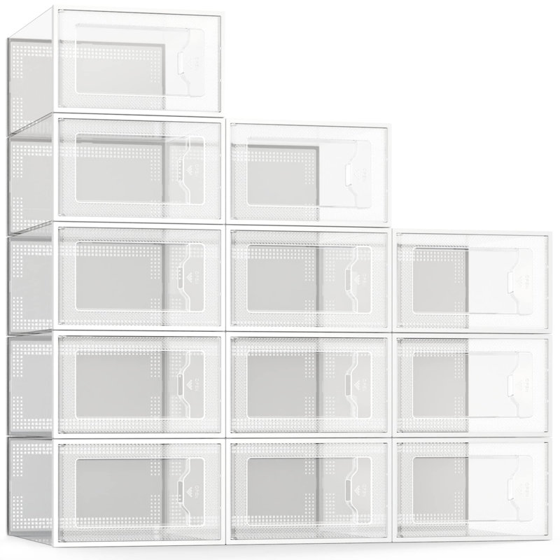 12 Pair Stackable Shoe Storage Box