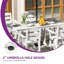  Table de salle à manger robuste en PEHD de 71 po de largeur Aunye-1777802862