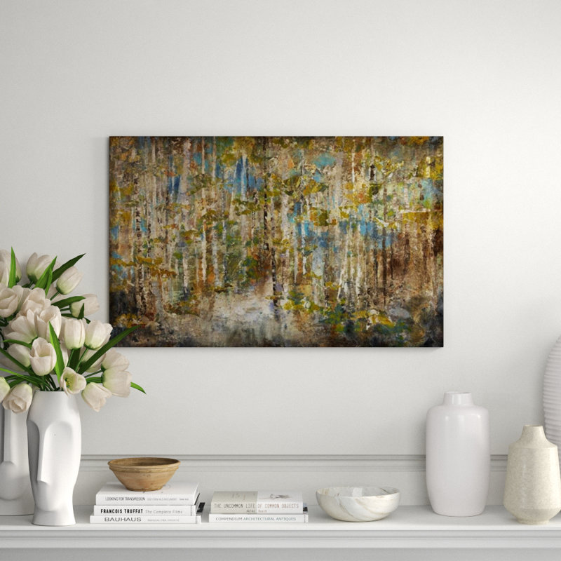Spring Forest Print by Alexys Henry, 50" H x 80" W x 1.5" D, Glass Coat