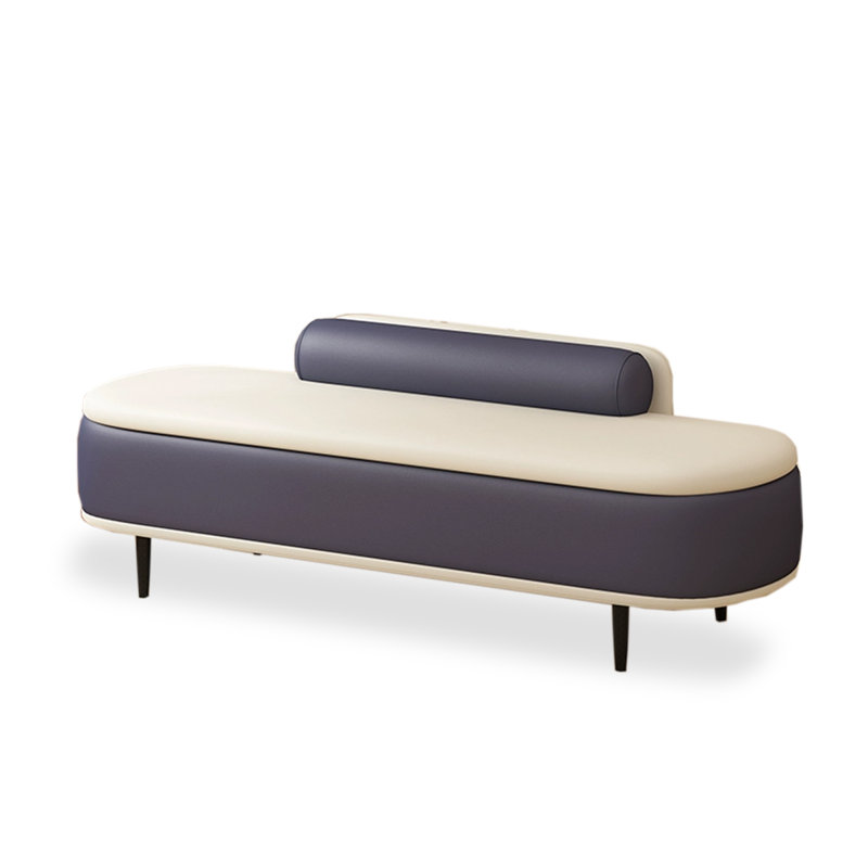 Banc en similicuir massif et en bois massif résistant aux égratignures pour salon et chambre à coucher Minimalist