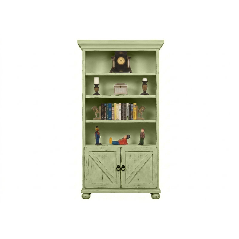Bibliothèque en bois massif avec rangement Farmhouse, Summer Sage
