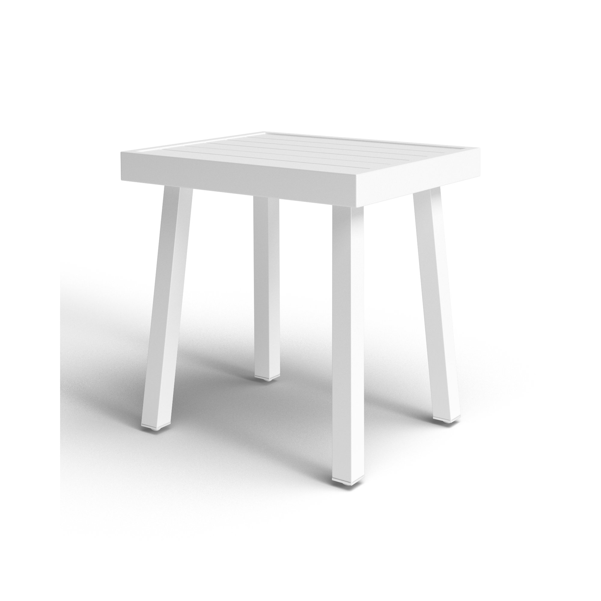 Armando 20'' Aluminum Outdoor Side Table, White