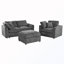 Ensemble de canapé 3 pièces rembourré avec pouf amovible et coussins-81165750