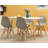 Muski Beech Solid Wood Base Dining Table