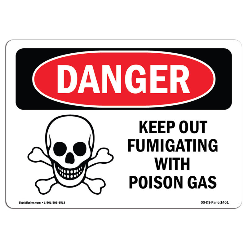 Danger Sign, 18" H x 24" W x 0.1" D