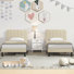 Ensemble de 2 lits plateforme tapissier Bedias