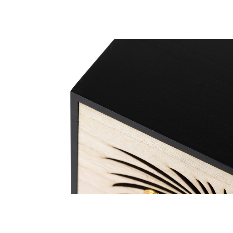 Carving Jewellery Box, Black/Natural