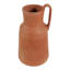 Pichet moderne en terre cuite avec anse, vase décoratif haut pour la décoration intérieure, 33 cm, rouge et orange.
