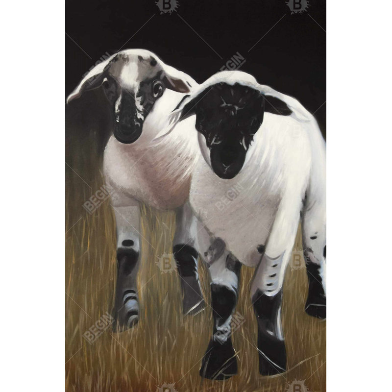 «Two Lambs», H 36 po x l 24 po
