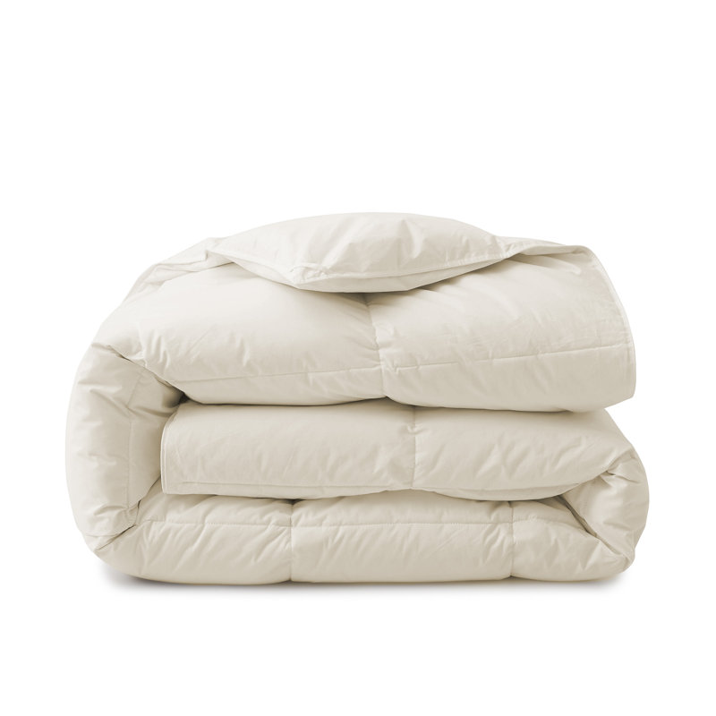 Édredon poids lourd en duvet d'oie, Lit simple, Crème