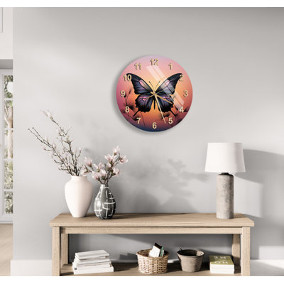 Horloge murale moderne en verre trempé 24 po