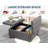 35.5" Square Ottoman Coffee Table with Large Storage-403589396