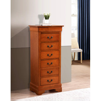 Elegant Traditional Lingerie Chest 6 Drawers Dresser