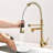 Modern Pull Down Kitchen Faucet - Stainless Steel, Single Handle, Scratch And Rust Proof, 360 Degree Swivel, 1.8Gpm Flow Sink Down, To Scratches, Spots, Rate