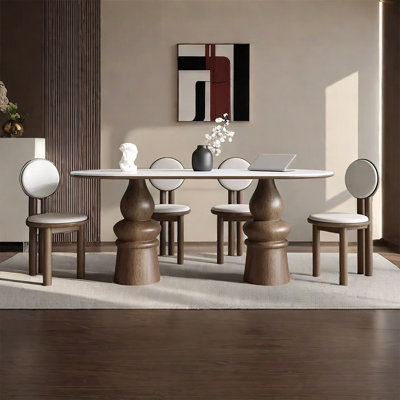 Ensemble de table de salle à manger en bois de frêne