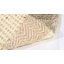 Laine tissée à la main / viscose / coton jacques. Tapis rayé beige-1851029230