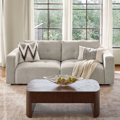 Esme 90" Modern Oversized Loveseat Sofa with Chenille Fabric and Memory Foam Cushions