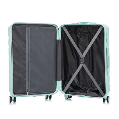 HIFINE TOURIST 3-Piece ABS Hardshell Luggage Set with Spinner Wheels - 20", 24", 28" - Mint Green