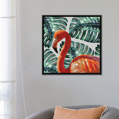 « flamant rose », impression sur toile