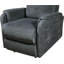 Fauteuil inclinable électrique contemporain bleu Kai avec chargeur USB