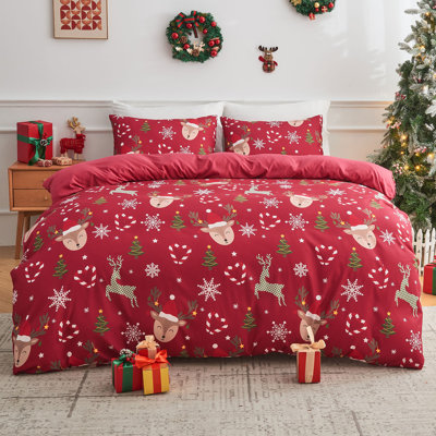 Gogreen Luxury Flannel Twin Duvet Cover Floral, Soft & Breathable 2 Pieces Twin Bedding Sets, Pattern Twin Comfy Duvet Cover, With Zipper Closure, Includes 1 X Pillowcase, 1 X Duvet Cover