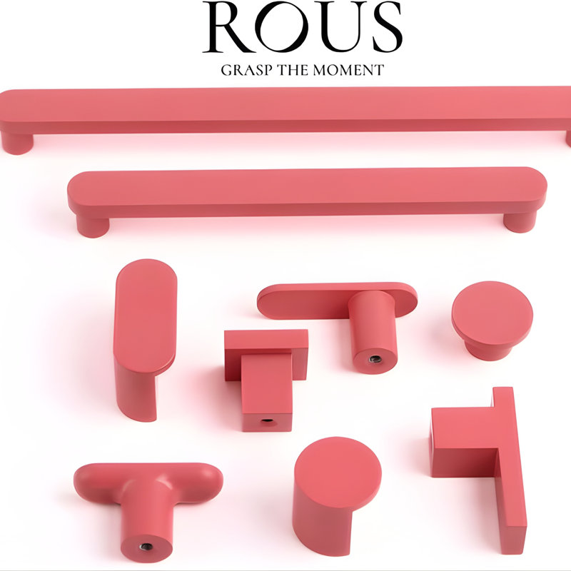 2" Bar Knob, Blush (Pink), 1"