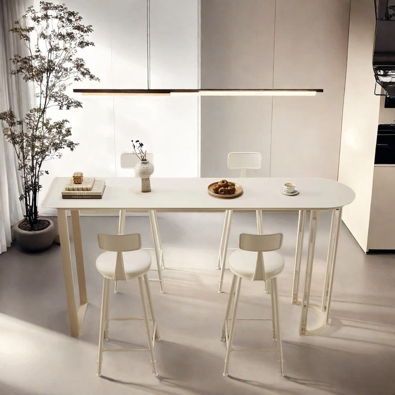 Petite table de bar et chaise, H 41,3 po x L 62,9 po x l 19,6 po