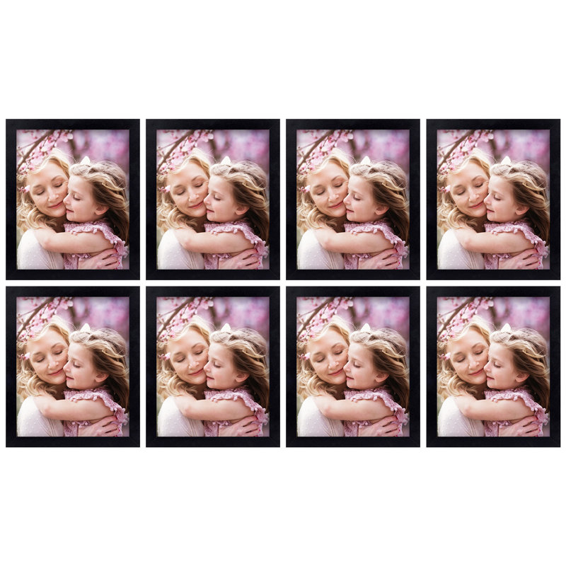 Black Picture Frames with Ivory Mat, 8" x 10"