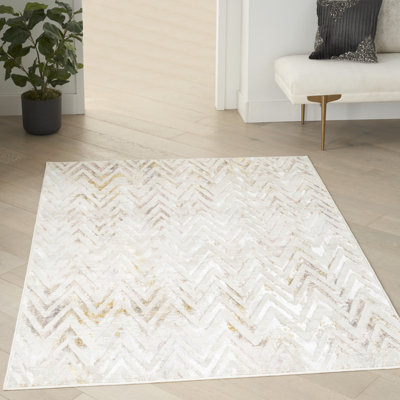 Tapis multicolore à chevrons Glitz