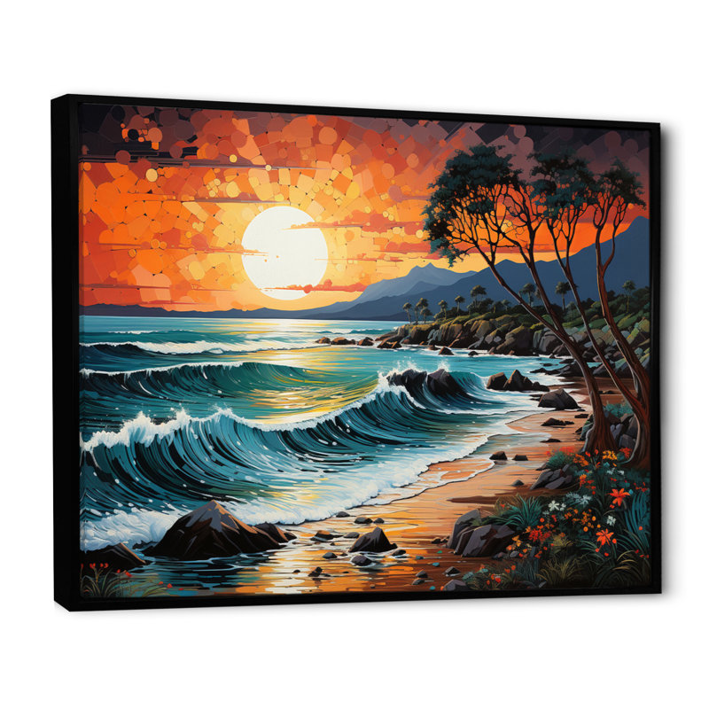 Sopris Beach Photo Tropical Vibes XXIII, H 24 po x l 32 po x P 1 po, Cadre flottant noir
