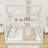 Full Size Upholstered House-Shaped Daybed with Touchable LED Lighting and Slats-1926660187