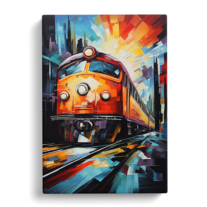 Train Expressionism - Wrapped Canvas, 60cm H x 40cm W x 3cm D