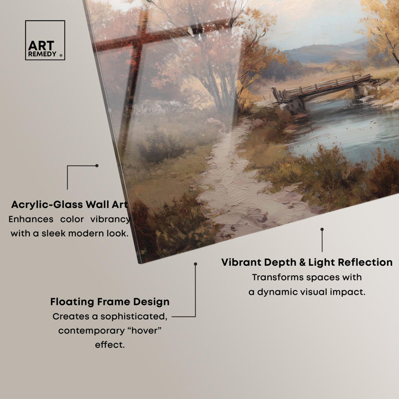 Au-dessus du pont, reproduction d'art rétro par Art Remedy, H 10 po x l 15 po