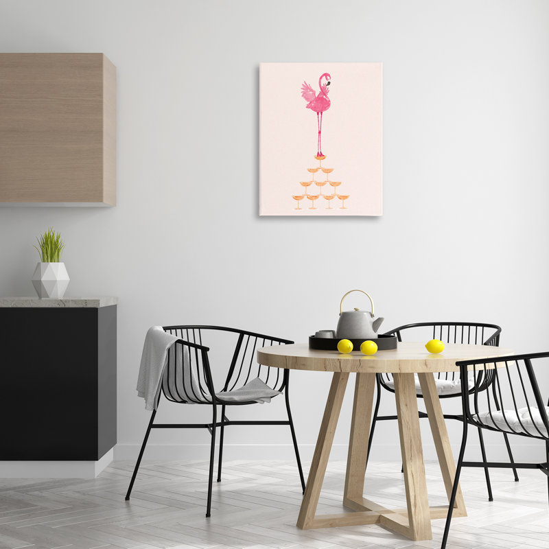 «Balancing Flamingo & Wine» par Ziwei Li, H 30 po x l 24 po