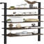 Aaria 180cm H x 28cm W Iron Floating Bookcase-576534586-576534585