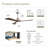 52" Ceiling Fan With Lights Remote Control
