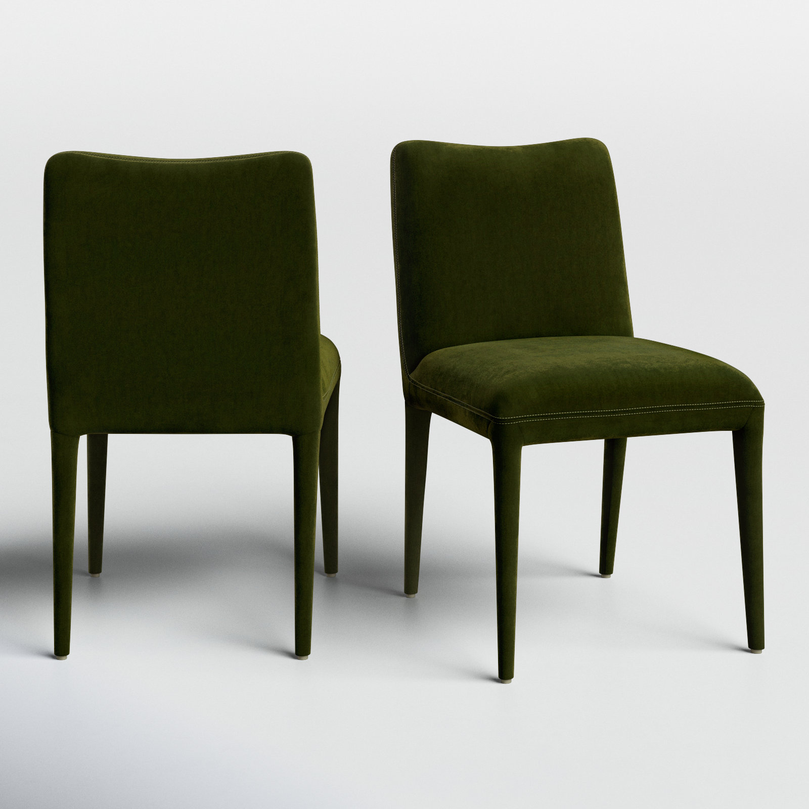 Andersen Side Chair, Dark Green Performance Velvet