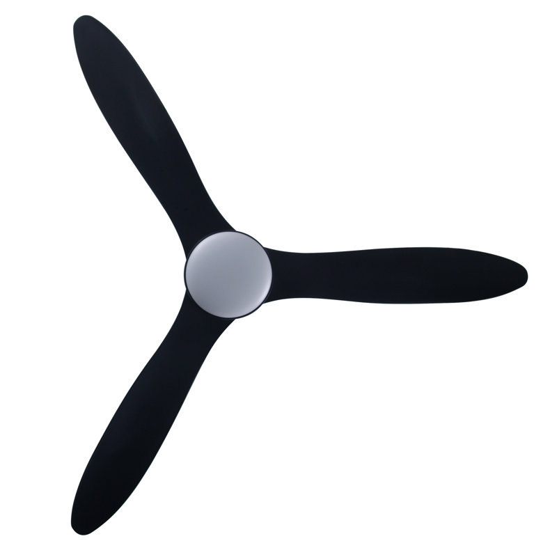 Whitehaven 56in 3-Blades Indoor/Outdoor Ceiling Fan with Remote Control and Light, Black